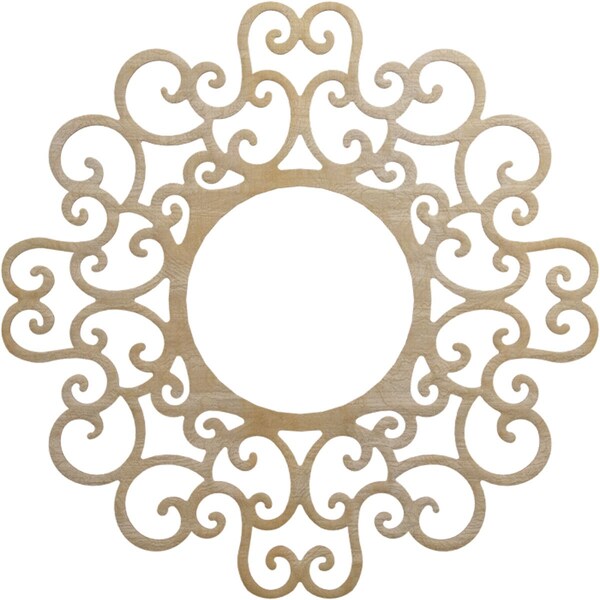 Ekena Millwork Reims Wood Fretwork Pierced Ceiling Medallion, Birch, 40"OD x 15 1/4"ID x 1/4"T CMWP40X40X0250REBI - main